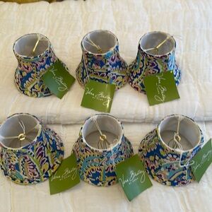 Vera Bradley chandelier shades- 6 total-NWT